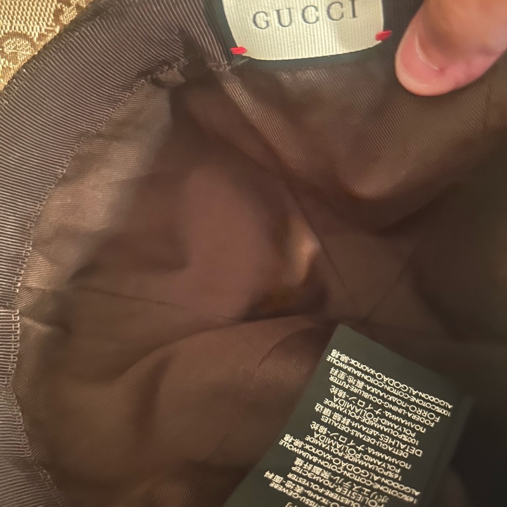 Today only! 7/8/25 Gucci Tan Monogram Cap with Stripe Detail $249 - Picture 4 of 8